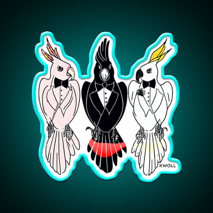 Cocky Tail Party Cocktail Bar Decor Led Neon Sign Rgb Color - Size and dimension reference