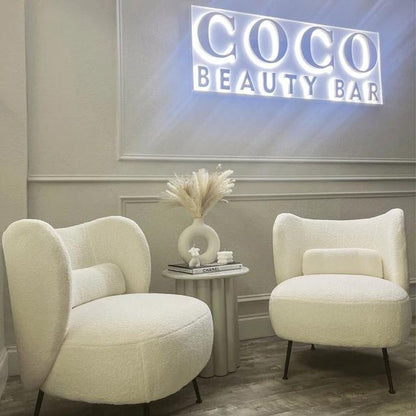 Coco Beauty Bar 3D Backlit Letters Stainless Steel Business Metal Led Sign - Shineneon
