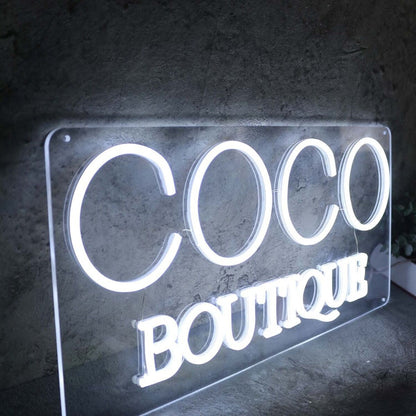 Coco Boutique White Led Neon Sign - Shineneon