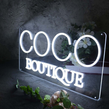 Coco Boutique White Led Neon Sign - Shineneon