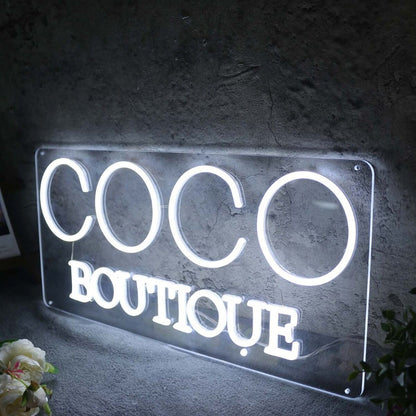 Coco Boutique White Led Neon Sign - Shineneon