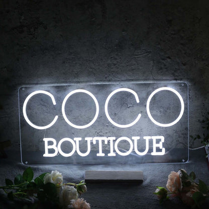 Coco Boutique White Led Neon Sign - Shineneon