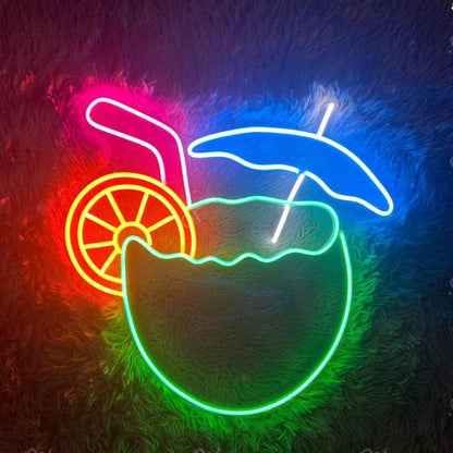 Coconut Drink Tropical Led Neon Sign For Bar Cafe Home Decor | Shineneon