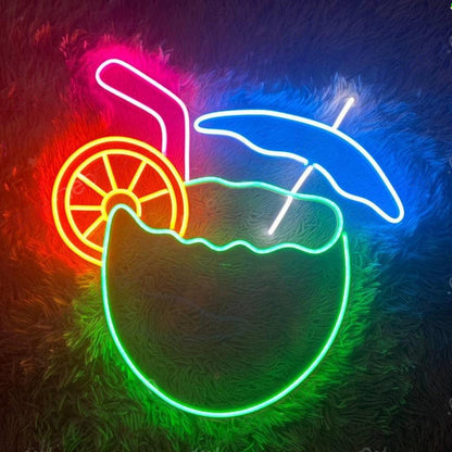 Coconut Drink Tropical Led Neon Sign For Bar Cafe Home Decor | Shineneon