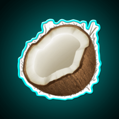 Coconut Emoji Snack Food Led Neon Sign Rgb Color - Shineneon