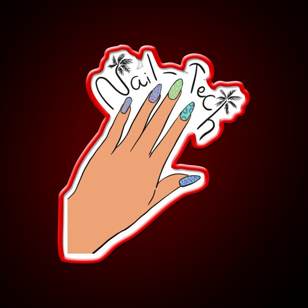 Coconuts Nail Tech Nail Salon Led Neon Sign Rgb Color - Shineneon