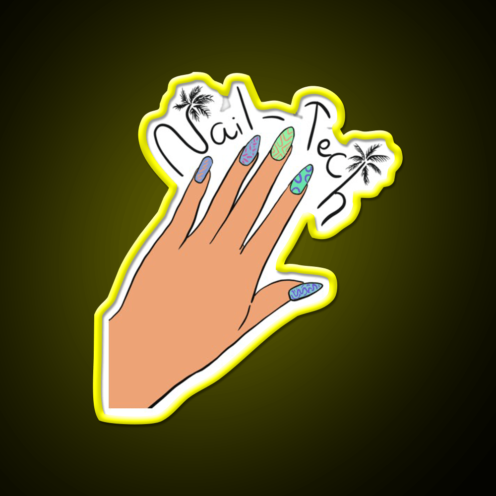 Coconuts Nail Tech Nail Salon Led Neon Sign Rgb Color - Shineneon