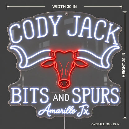 Cody Jack Bits And Spurs Custom LED Neon Sign - Shineneon