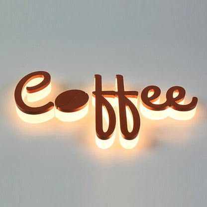 Coffee 3D Backlit Channel Letters Led Light Sign - Shineneon