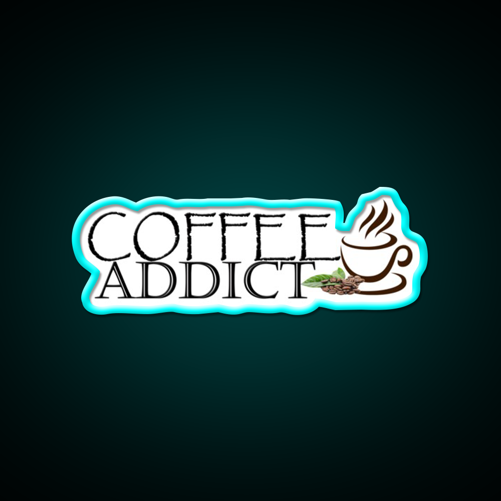 Coffee Addict Cafe Led Neon Sign Espresso Bar Art Rgb Color