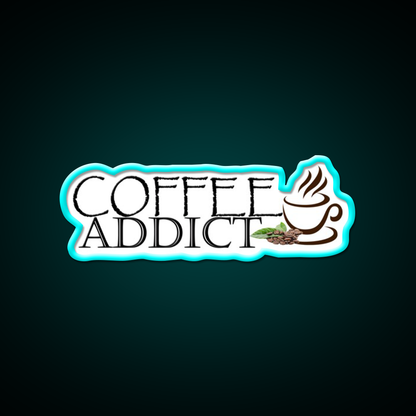 Coffee Addict Cafe Led Neon Sign Espresso Bar Art Rgb Color