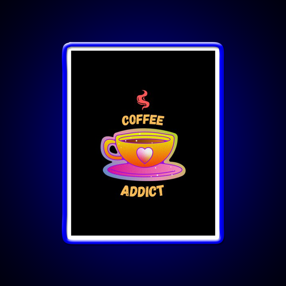 Coffee Addict Cafe Led Neon Sign Espresso Bar Art For Bakery Wall Art Rgb Color