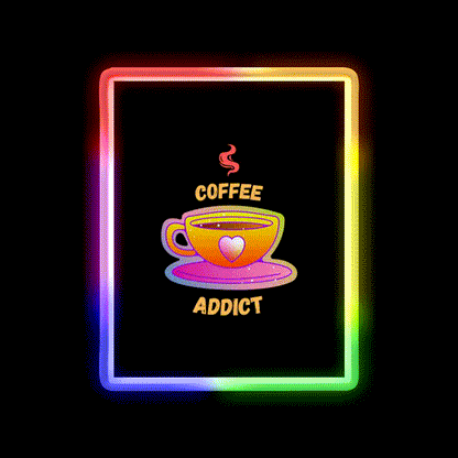 Coffee Addict Cafe Led Neon Sign Espresso Bar Art For Bakery Wall Art Rgb Color