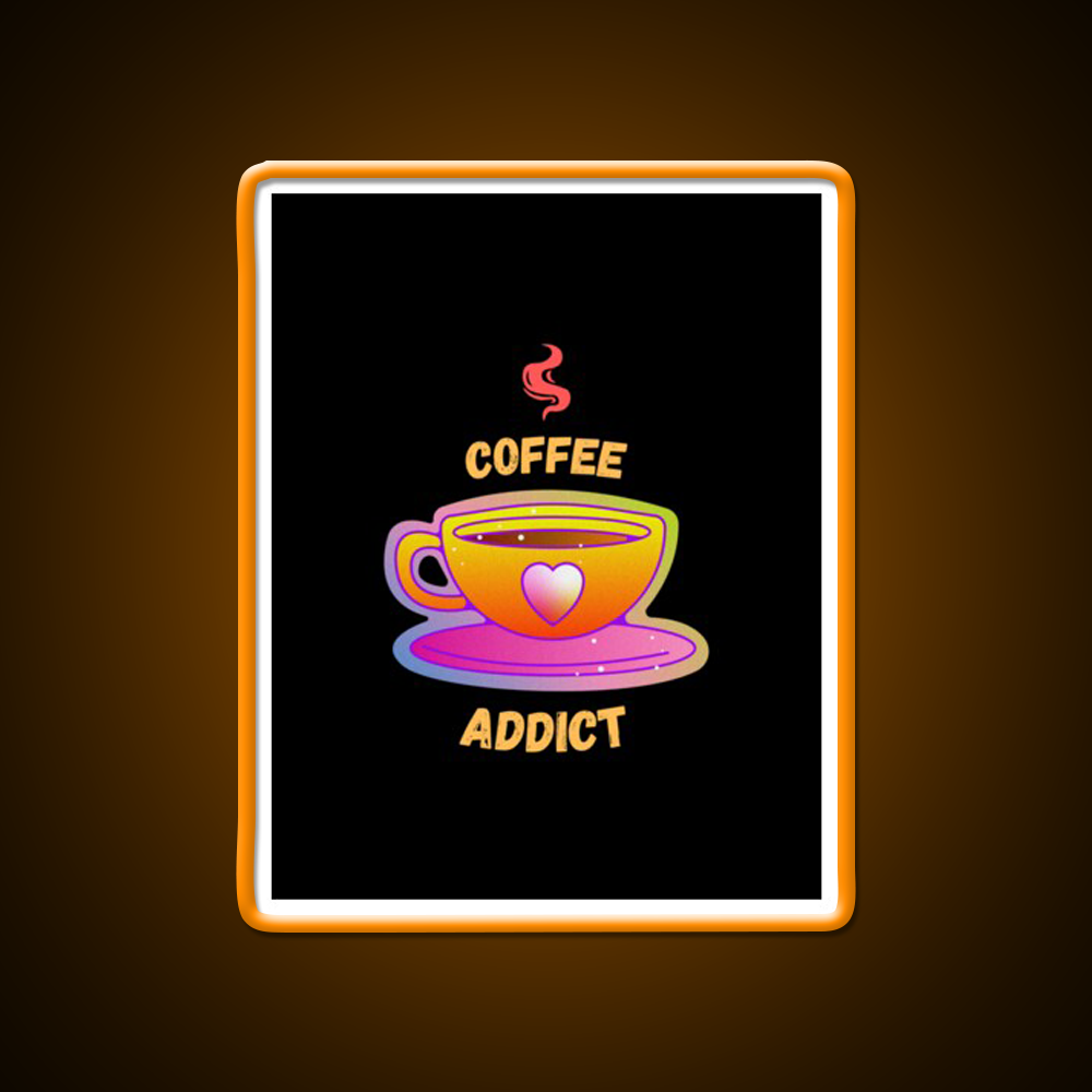 Coffee Addict Cafe Led Neon Sign Espresso Bar Art For Bakery Wall Art Rgb Color