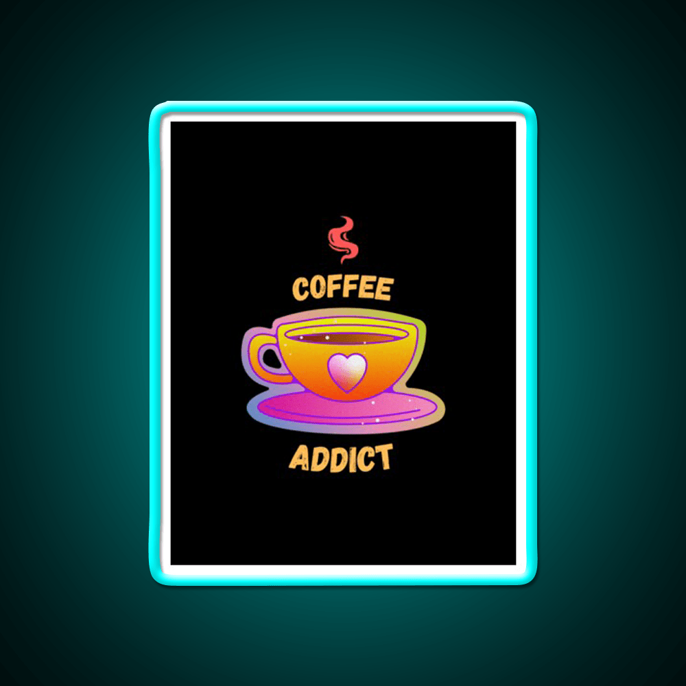 Coffee Addict Cafe Led Neon Sign Espresso Bar Art For Bakery Wall Art Rgb Color - Shineneon