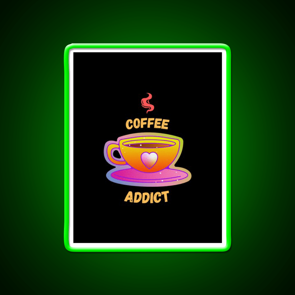 Coffee Addict Cafe Led Neon Sign Espresso Bar Art For Bakery Wall Art Rgb Color - Shineneon