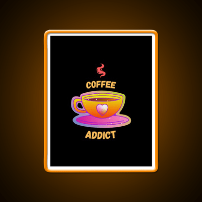 Coffee Addict Cafe Led Neon Sign Espresso Bar Art For Bakery Wall Art Rgb Color - Shineneon