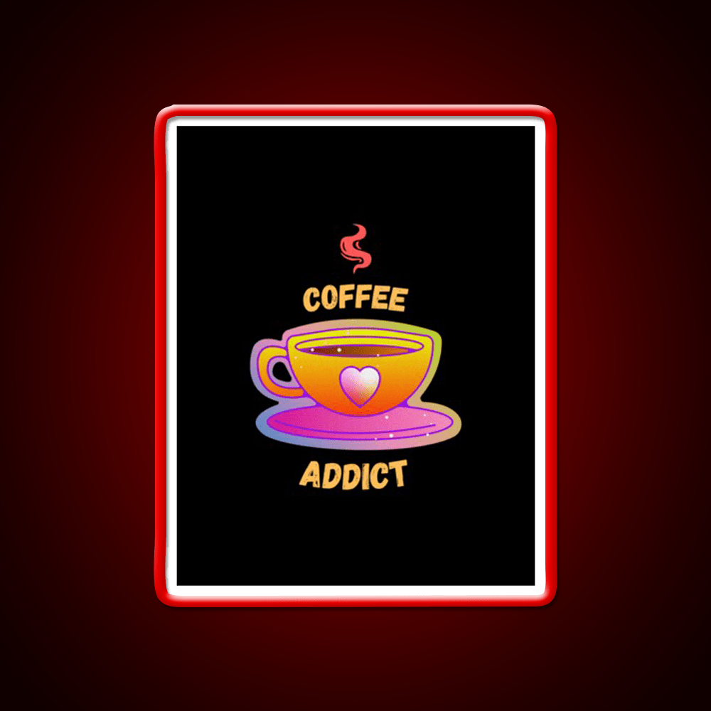 Coffee Addict Cafe Led Neon Sign Espresso Bar Art For Bakery Wall Art Rgb Color - Shineneon