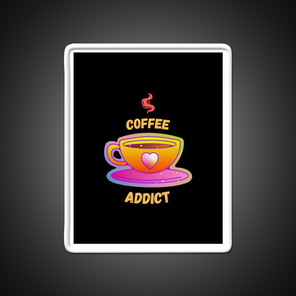 Coffee Addict Cafe Led Neon Sign Espresso Bar Art For Bakery Wall Art Rgb Color