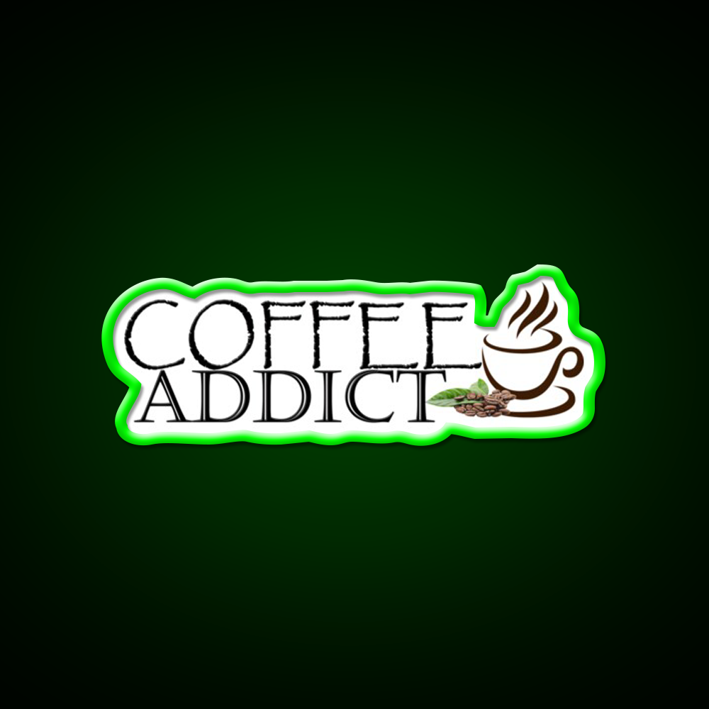 Coffee Addict Cafe Led Neon Sign Espresso Bar Art Rgb Color
