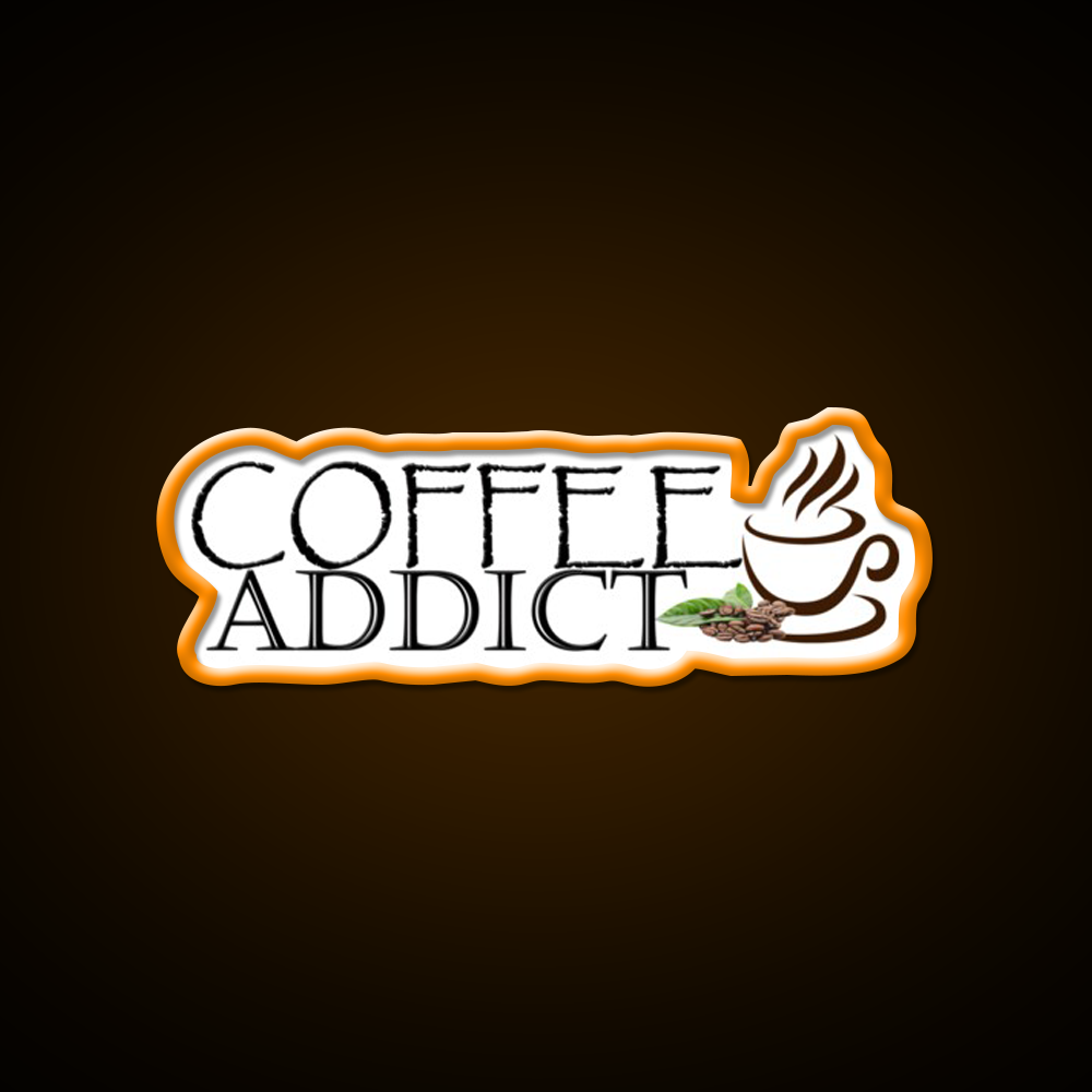 Coffee Addict Cafe Led Neon Sign Espresso Bar Art Rgb Color