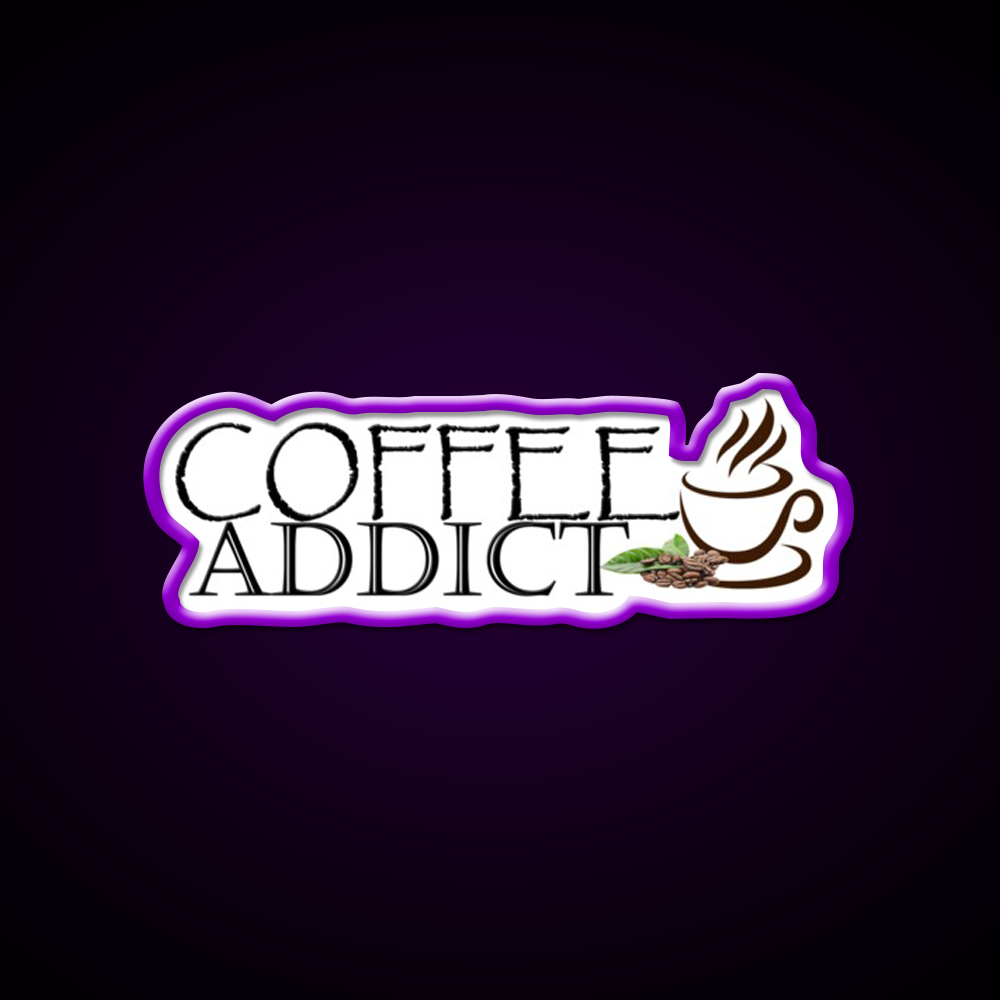 Coffee Addict Cafe Led Neon Sign Espresso Bar Art Rgb Color