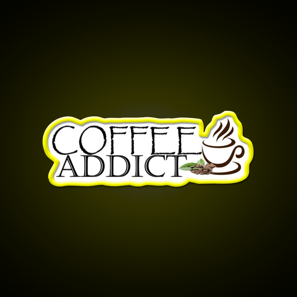 Coffee Addict Cafe Led Neon Sign Espresso Bar Art Rgb Color
