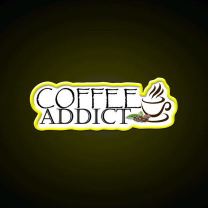 Coffee Addict Cafe Led Neon Sign Espresso Bar Art Rgb Color