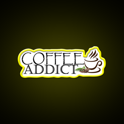 Coffee Addict Cafe Led Neon Sign Espresso Bar Art Rgb Color