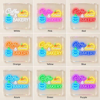 Coffee & Bakery Cup Cake LED Neon Sign - nine-color grid