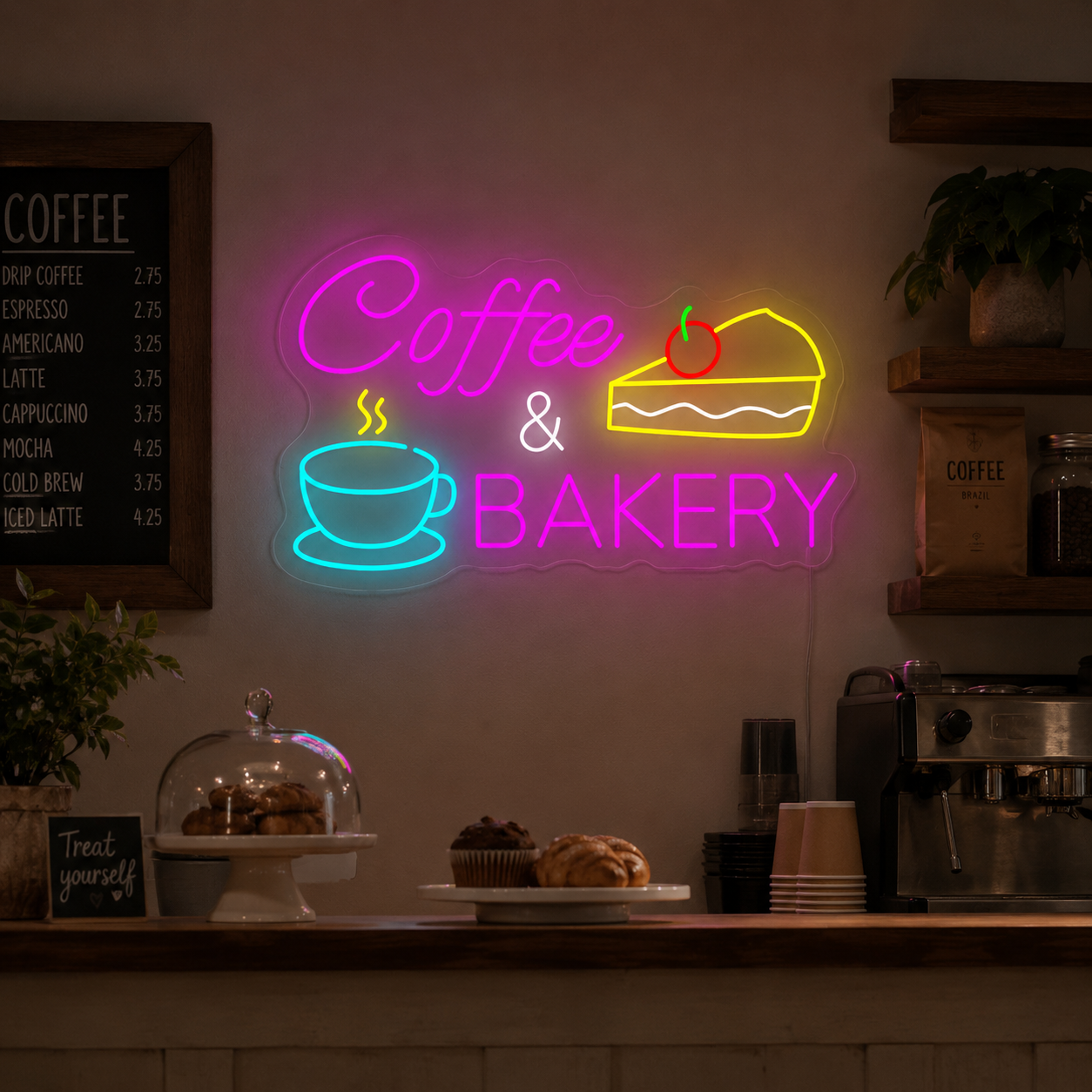 Coffee And Bakery LED Neon Sign - 03 Real Lifestyle Scene