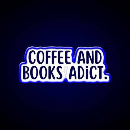 Coffee And Books Adict Cafe Led Neon Sign Espresso Bar Art Rgb Color - Shineneon
