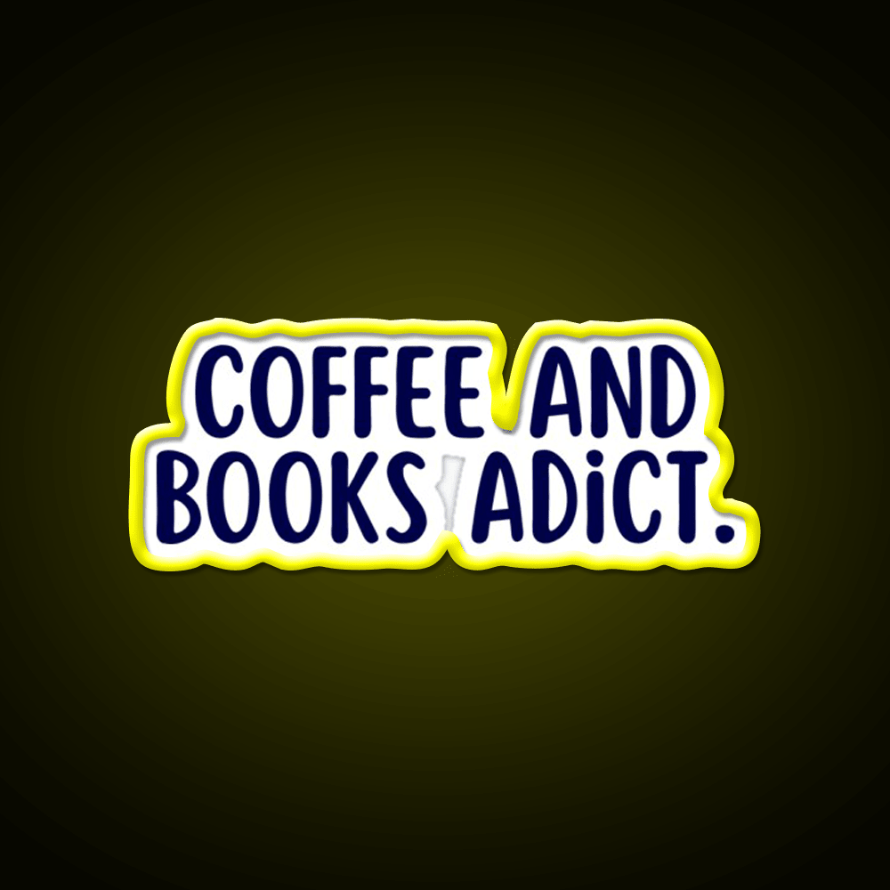 Coffee And Books Adict Cafe Led Neon Sign Espresso Bar Art Rgb Color - Shineneon