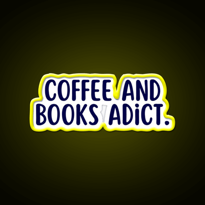 Coffee And Books Adict Cafe Led Neon Sign Espresso Bar Art Rgb Color - Shineneon