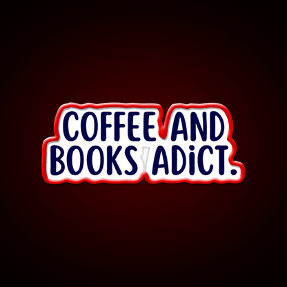 Coffee And Books Adict Cafe Led Neon Sign Espresso Bar Art Rgb Color - Shineneon