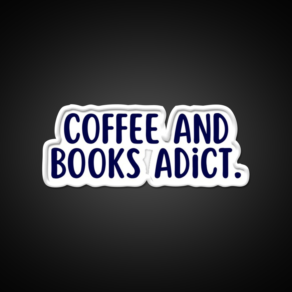 Coffee And Books Adict Cafe Led Neon Sign Espresso Bar Art Rgb Color
