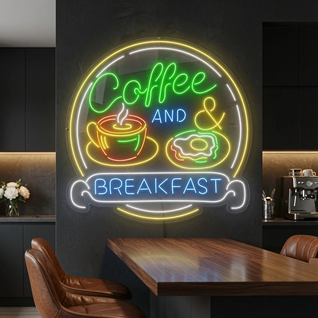 Coffee And Breakfast Wall Decor LED Neon Sign - 02 High-Converting Product Image
