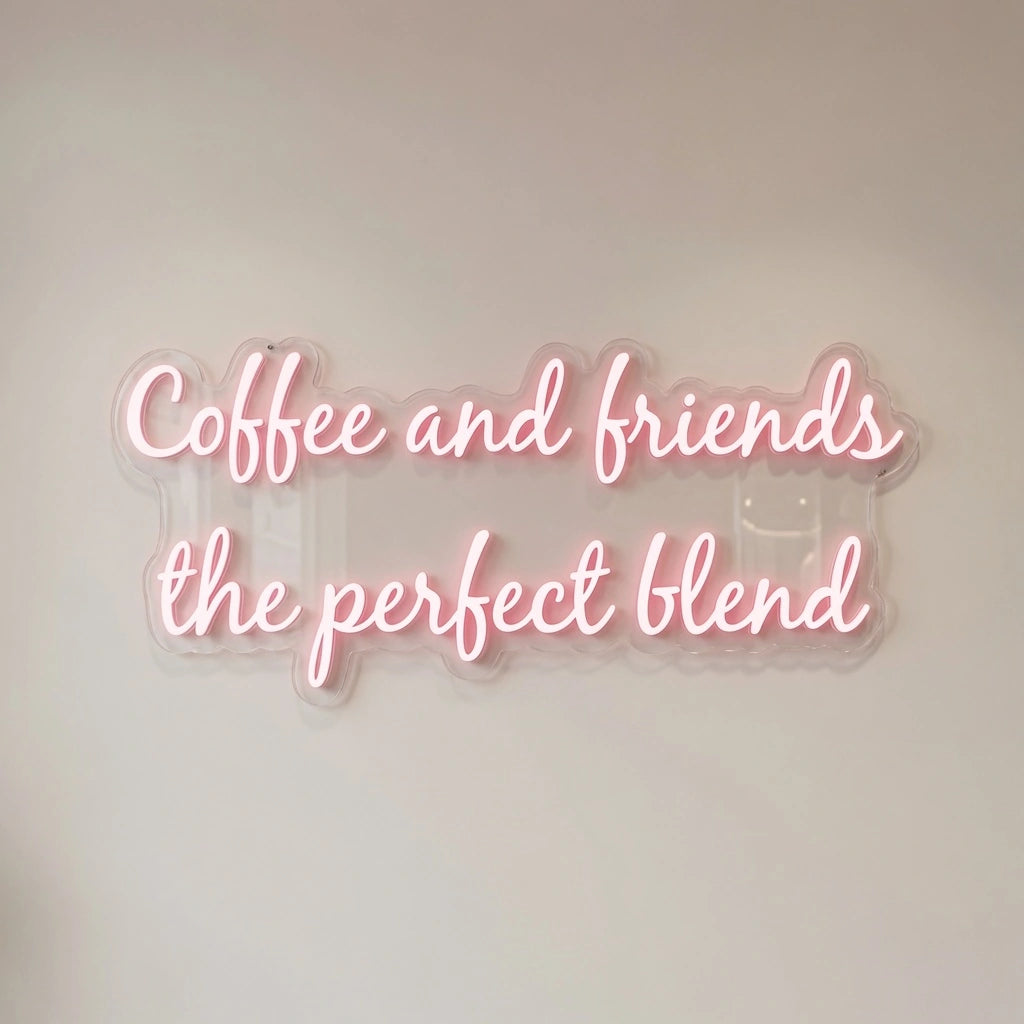 Coffee And Friends The Perfect Blend Wall Decor LED Neon Sign - 01 Original Product Image