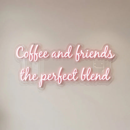 Coffee And Friends The Perfect Blend Wall Decor LED Neon Sign - 01 Original Product Image
