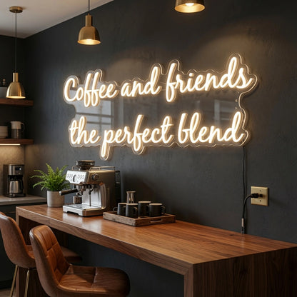 Coffee And Friends The Perfect Blend Wall Decor LED Neon Sign - 02 High-Converting Product Image