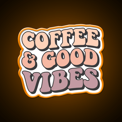 Coffee And Good Vibes Cafe Led Neon Sign Espresso Bar Art Rgb Color - Shineneon