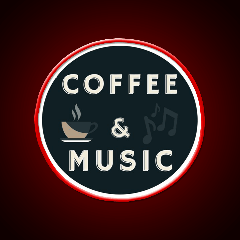 Coffee And Music Cafe Led Neon Sign Espresso Bar Arts Rgb Color - Shineneon