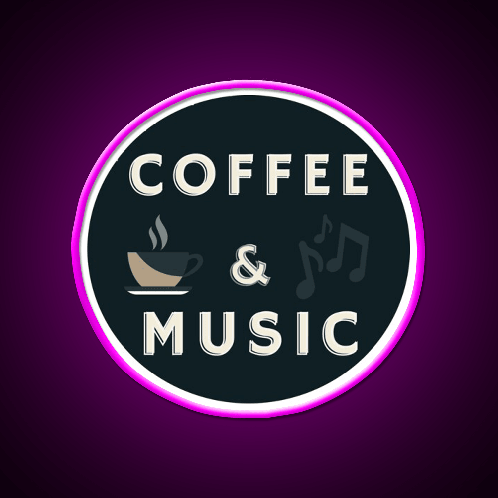 Coffee And Music Cafe Led Neon Sign Espresso Bar Arts Rgb Color - Shineneon