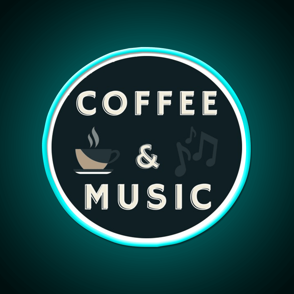 Coffee And Music Cafe Led Neon Sign Espresso Bar Arts Rgb Color - Shineneon