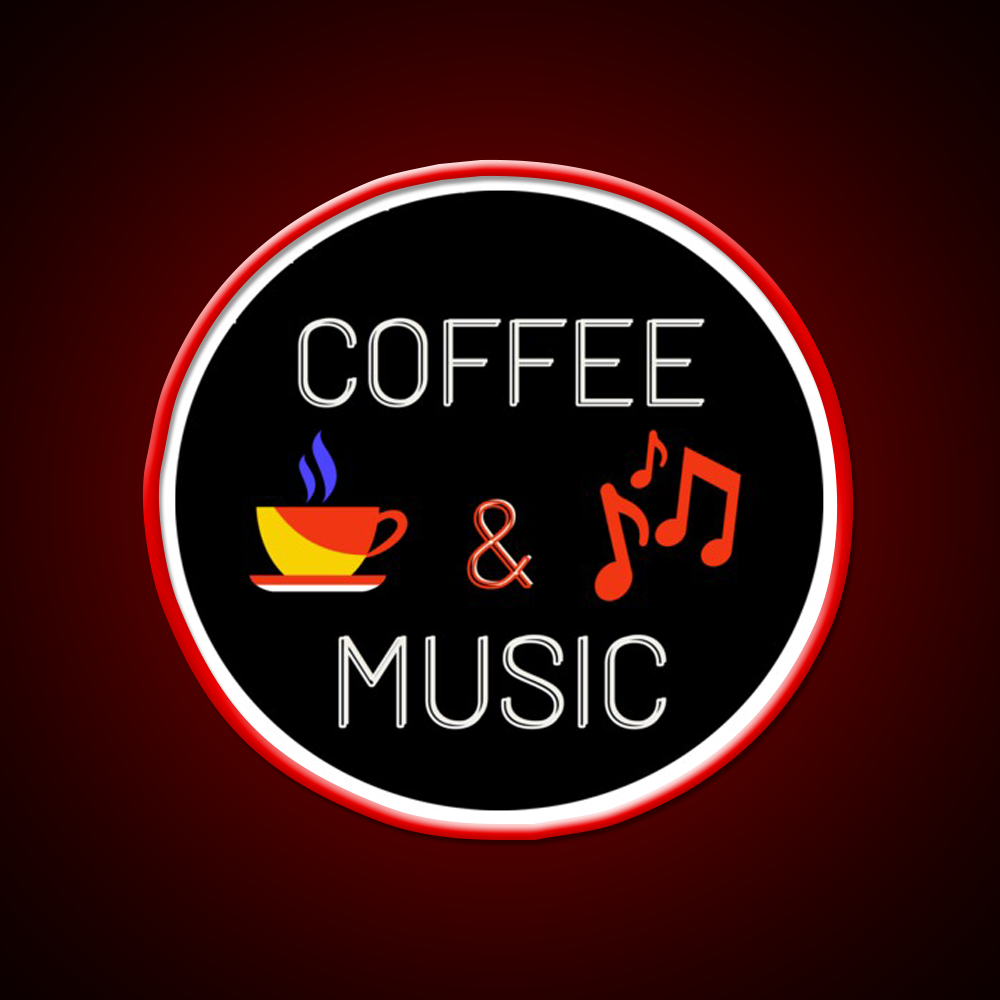 Coffee And Music Colourful Cafe Led Neon Sign Espresso Bar Arts Rgb Color