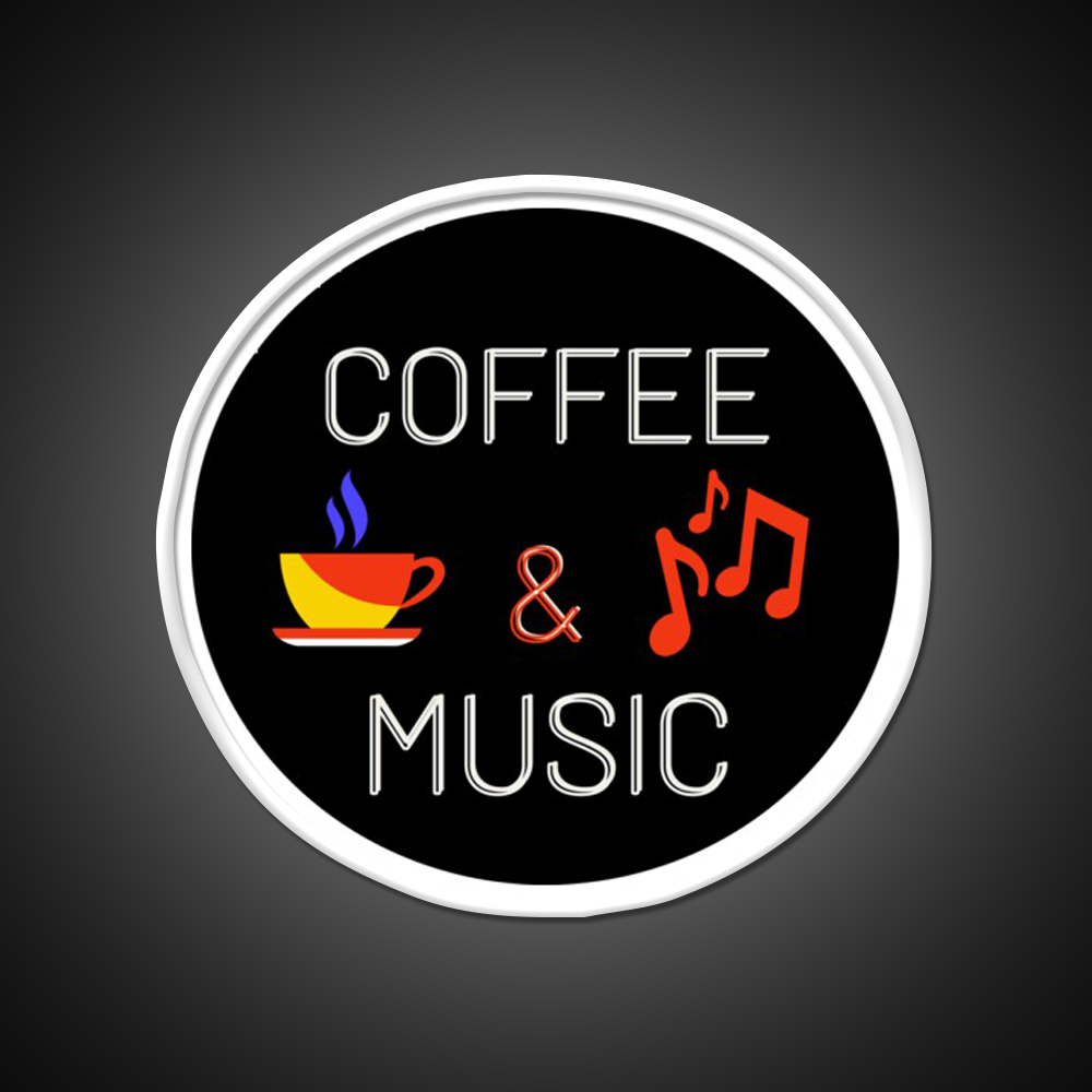 Coffee And Music Colourful Cafe Led Neon Sign Espresso Bar Arts Rgb Color