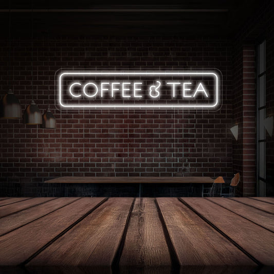 Coffee And Tea Led Neon Sign For Coffee Shop