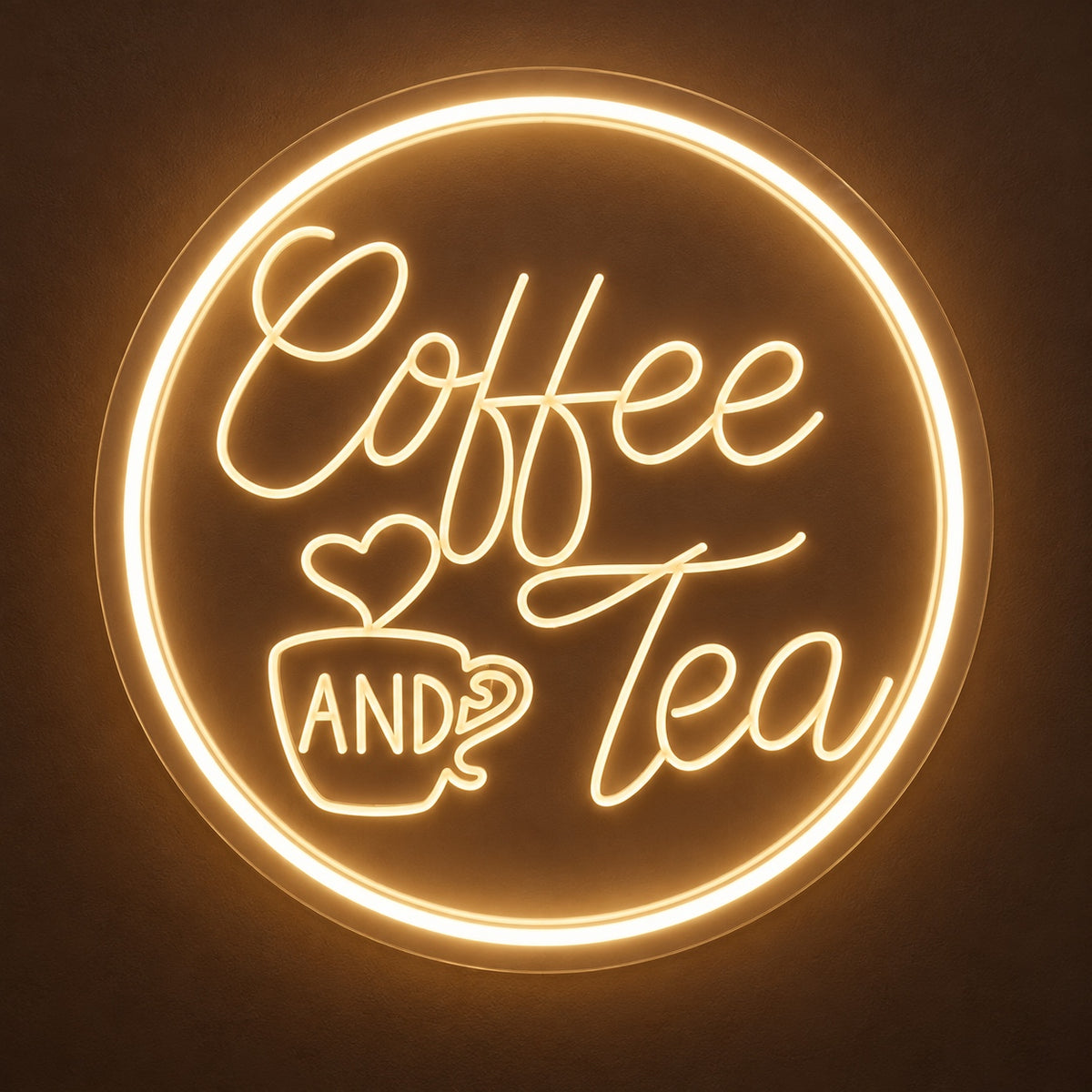 Coffee And Tea LED Neon Sign - product hero