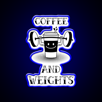 Coffee And Weights Gym Fitness Led Neon Sign Rgb Color