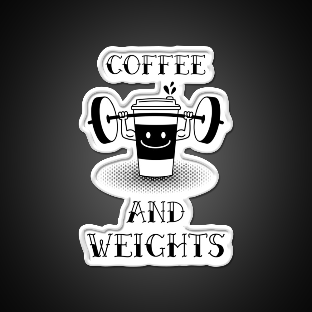 Coffee And Weights Gym Fitness Led Neon Sign Rgb Color
